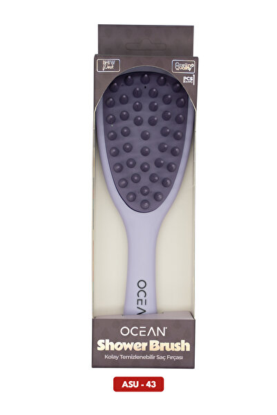 Ocean Duş Tarağı Yumuşak Silikon Saç Yıkama & Saç Derisi Masaj Tarağı