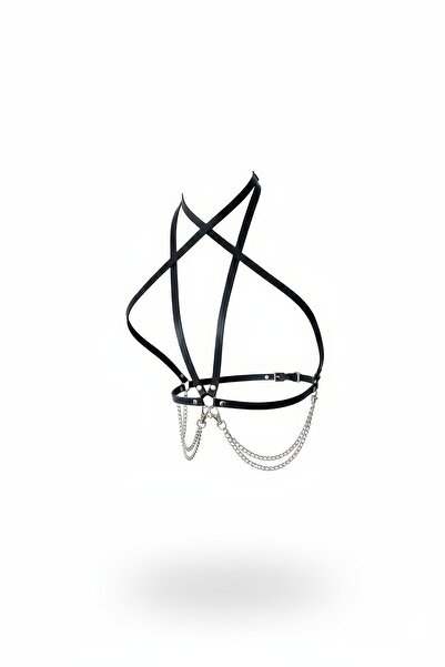 Angels Passion Curea neagră pentru femei, cu lanț, cu mai multe benzi, curea ...
