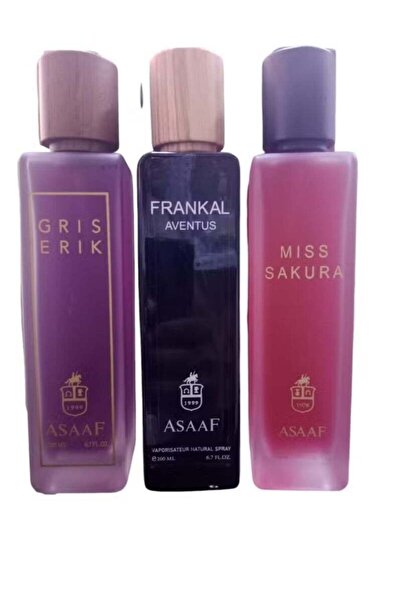 ASAAF Package Perfume (Miss Sakura + Frankel Aventus + Gris Erik) 3 pcs x 200 ml
