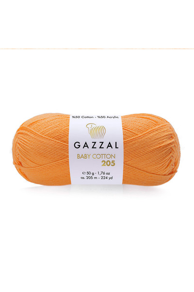 Gazzal Baby Cotton 205 – 50% pamuk 50% akril pređa za pletenje za bebe i amig...