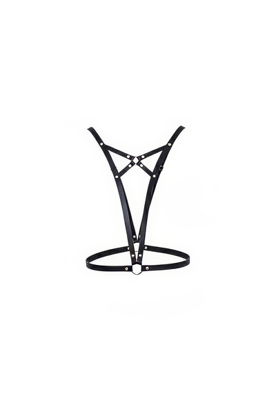 Angels Passion Cureaua neagră pentru femei, cu detaliu inel în formă de O, cu...