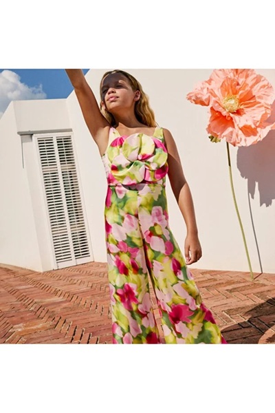 Abel & Lula Abel&lula сатиновий комбінезон для дівчаток 5227