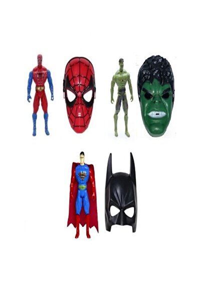 TURKAFONE Örümcek Adam + Batman Yarasa Adam + Hulk + Süperman Işıklı Karekter...