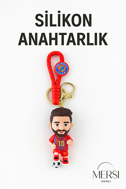 Mersi SHOP سلسلة مفاتيح على شكل لاعب كرة قدم من السيليكون |   حقيبة وميدالية ...