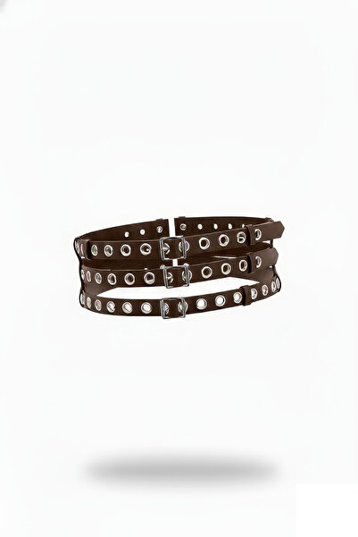 Angels Passion Women's Brown Belt, Women's Leather Belt Stylish Narrow Classic Belt