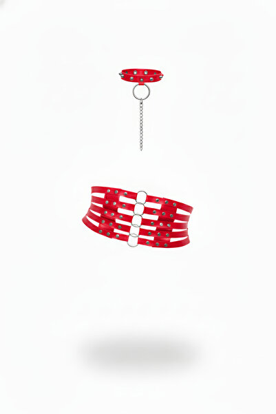 Angels Passion Set de centuri roșii pentru femei, cu accesorii pentru talie ș...