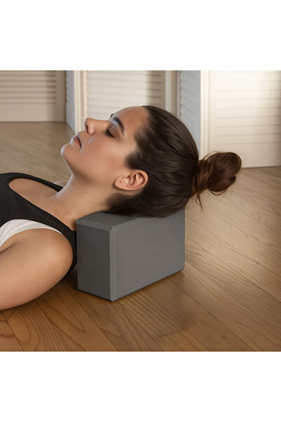 zola Yoga brick, EVA foam, 22.5x14.5x7.5 cm, gray