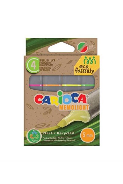 CARIOCA أقلام تحديد كيميائية صديقة للبيئة، 4 قطع، 4 ألوان، أقلام تلوين قابلة ...