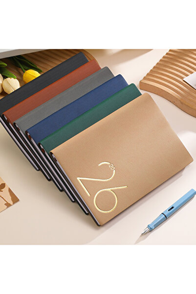 OEM Agenda 2026 – Elegant khaki with gold accents