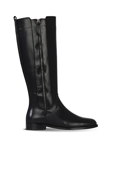 Bueno Shoes Black Leather Women's Heeled Boots 33Wc18505