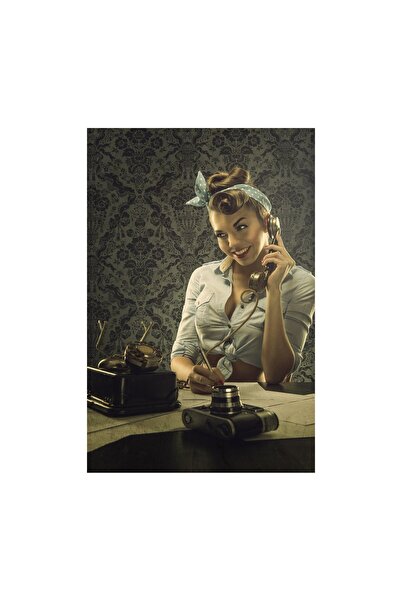 4Decor Panza Tablou 4Decor, femeie stil vintage, 95x150cm, DE0163