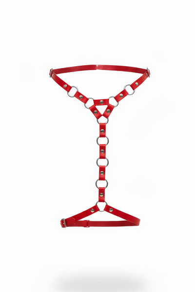 Angels Passion Curea roșie pentru femei, cu detaliu de inel metalic, curea pentru talie și picior