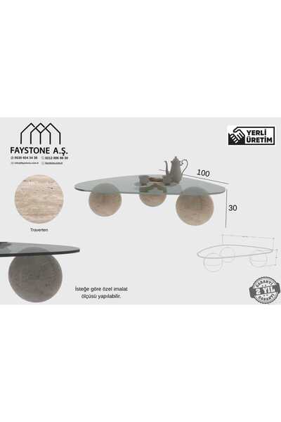 Faystone Mermer Traverten sehpa