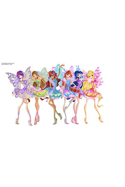 Yznhome Çocuk odası Winx Club – Peri Kızlar Desenli Zebra Perde – YZN-227