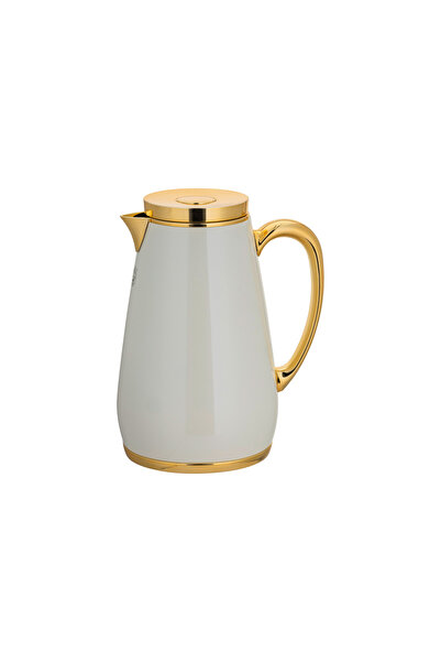 ALSAIF Handa Coffee and Tea Thermos Set, 2 Pieces, by Al Saif - Elegant Design to Suit All Tastes - 1.0/0.75 Liter - Ivory Gold