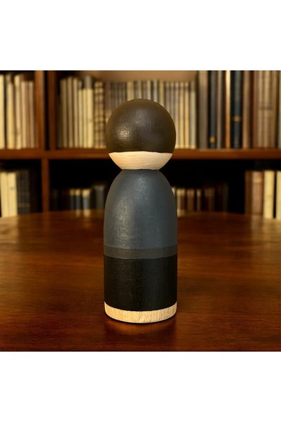 pinaart Design Waldorf Wooden Peg Doll, Nikola Tesla Kokeshi Doll