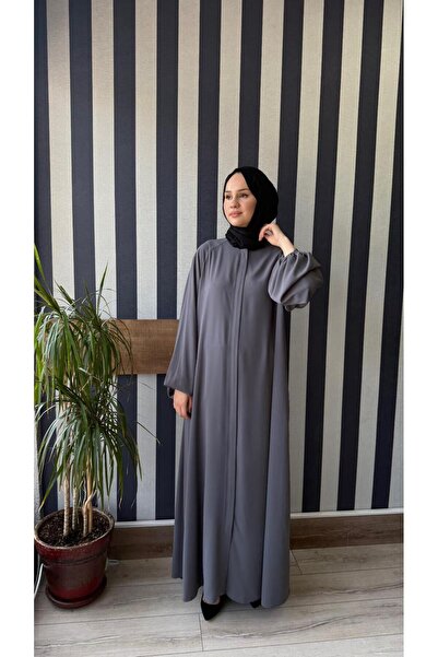 Mimoza Butik Qimene Hijap Ferace Gri