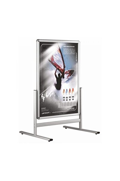 OfisDS 70x100cm Çift Iki Taraflı Kısa Ayak Alüminyum Reklam Poster Pano