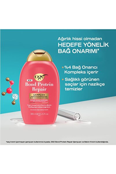 OGX Bond Protein Repair Bond Repair & Protection Shampoo 385 ml