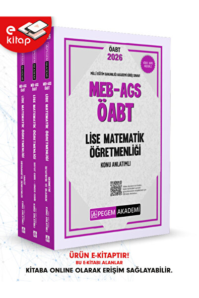 Pegem Akademi 2026 MEB-AGS ÖABT Lise Matematik Öğretmenliği Konu Anlatımlı E-...