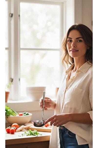 ÇEÇEN HOME 2 Pieces 19 cm Sorbet Dessert Sauce Stainless Steel Scoop