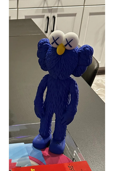 3d layer craft Kaws Boyalı Figür Kaws BFF Boyalı Figür Büyük Boy 20 CM Mavi