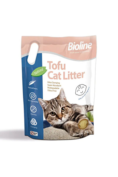 Bioline Tofu Cat Litter Baby Powder Fragrance 7L – Natural Clumping Litter