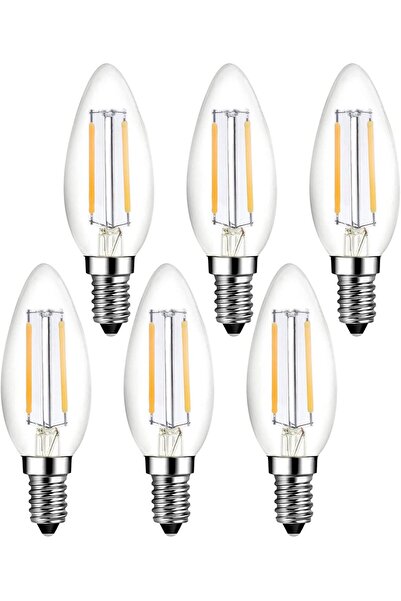 Generic Beonllay E14 LED Bulbs, E14 Base, 2W (Equiv. 25W), 110V, 2700K Warm White, 250 lm, Pack of 6