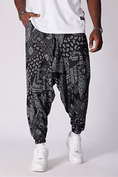 Superbluemexico Unisex Jacquard Patterned Shalwar Pants