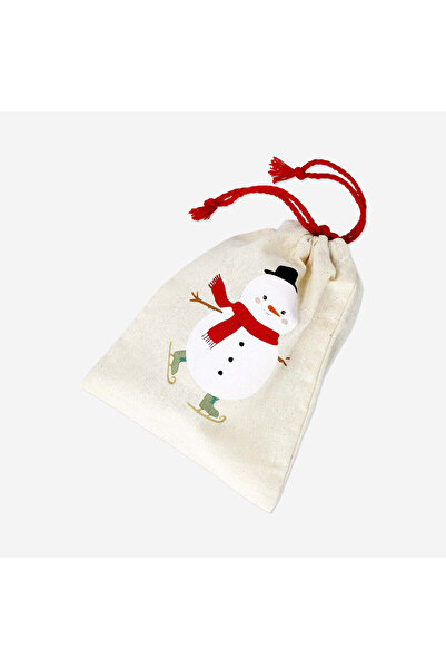 Flying Tiger Copenhagen 4'lü Yılbaşı Temalı Kumaş Hediye Çantası