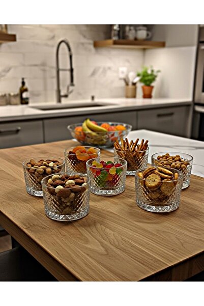 DECOSTYLE Bakara Decorated Snack Bowl Decor Crystallized 6 Pieces
