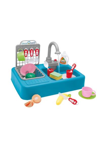 CAN Su Akıtan Pİlli Lavabo Mavi