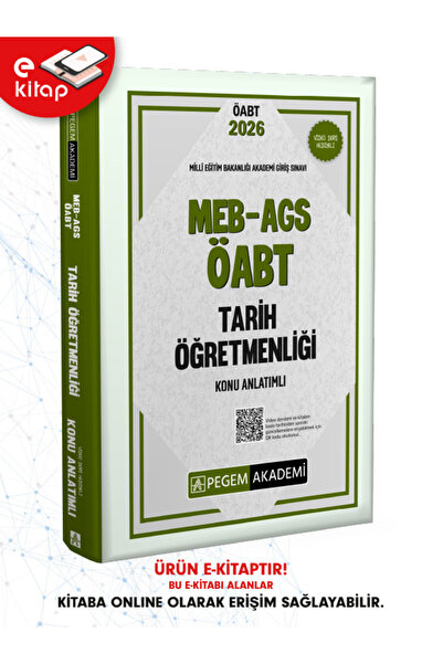 Pegem Akademi 2026 MEB-AGS ÖABT Tarih Öğretmenliği Konu Anlatımlı E-Kitap