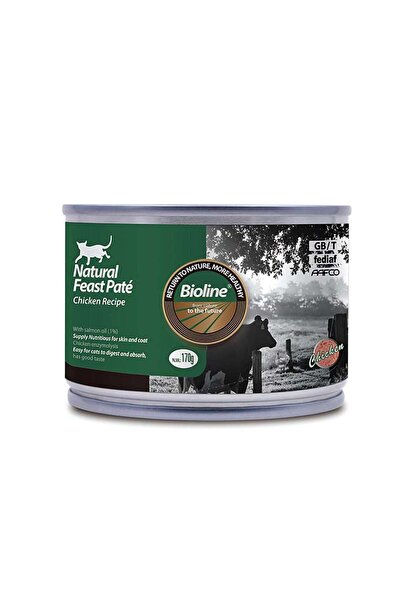 Bioline Natural Feast Pate Cat Can Chicken Recipe 170 g