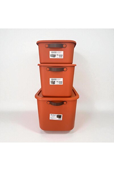 Online Home Market Boxsis 3-Piece Set (10, 15 and 20 Lt) Multi-Purpose Organizer Box with Lid – Decorative Storage Box