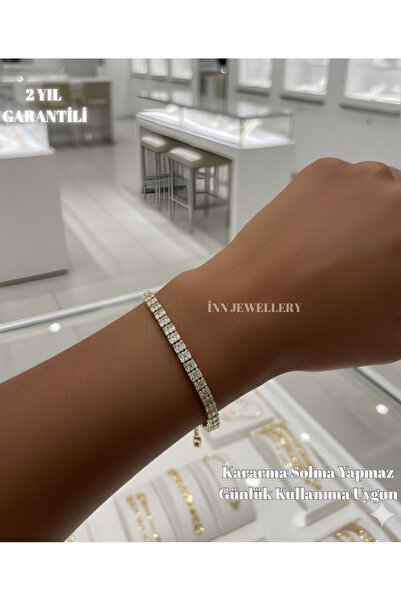 İNN JEWELLERY 316L Steel Bracelet Tarnish-Free Antiallergic with Zirconium Figure (2 Years Importer Warranty)