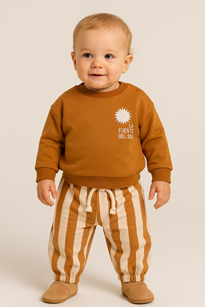 tinytrends Baby Boy Kids 100% Cotton Bottom Top Tracksuit Sport Set