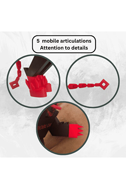 Lulu's Prints Articulated figure Forsaken Guest 666, Roblox, plastic, 3D printed, 150x67x60 mm