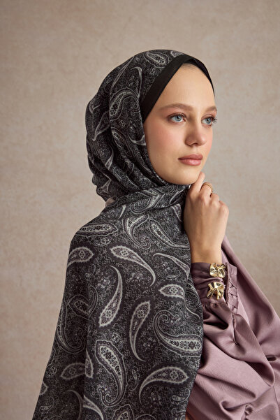 Qef Cotton Shawl Lune Plum Plum