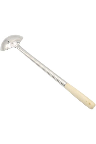 zola Ξύλινη λαβή κουτάλας, ανοξείδωτο ατσάλι, ασημί/καφέ χρώμα