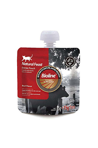 Bioline Natural Feast Entree Pouch Beef Flavor 85 g