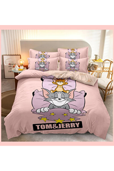 FIONNA.RO Fine Cotton Underwear for Children - Tom and Jerry Pink Background