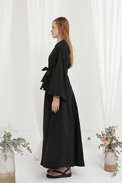 Loreen Women's Belted Jacket Two-Piece Set -20685Tks - Black