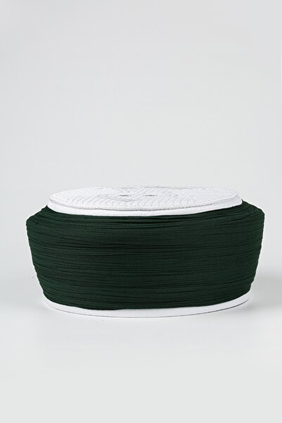 Sarıkhane Prayer Headscarf - Green Fabric - White Cap - Plain Wrap - Nâli Şerif - 7 Meters