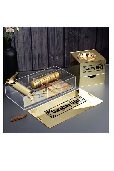 Story of candle اليوم الوطني،مبخرة مع صندوق حفظ وتخزين البخور بعبارة"عزنا بطب...