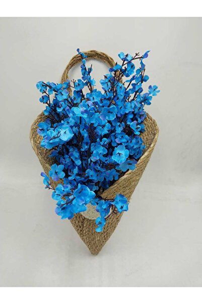 Ebruli hediyelik Ornament de perete din paie, floare suspendată și floare de cireș realistă, ornament decorativ de perete