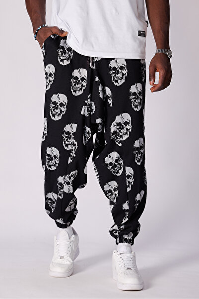 Superbluemexico بنطلون شالوار منقوش جاكار للجنسين