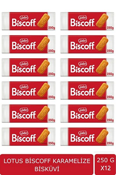 Lotus Biscoff Karamalize Bisküvi 250 G X 12
