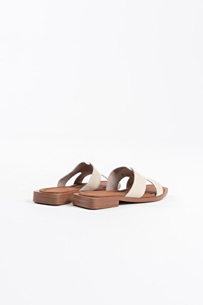 TRENDELLA Fergei Beige Genuine Leather Slippers