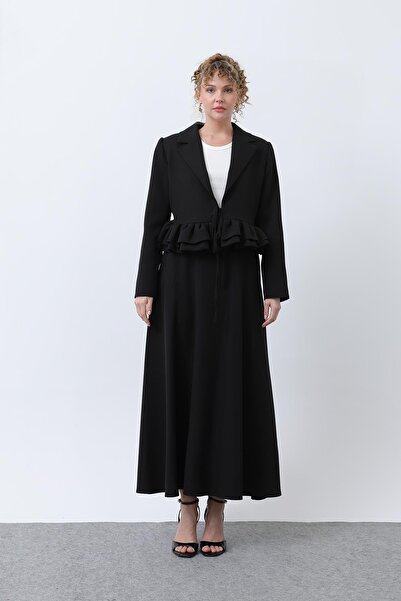 Loreen Women's Flywheel Detailed Jacket Set - 20650Tks - Black